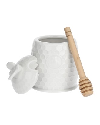 Recipient pentru miere cu dozator din lemn, 11.5 cm, Aperegina - SIMONA'S COOKSHOP